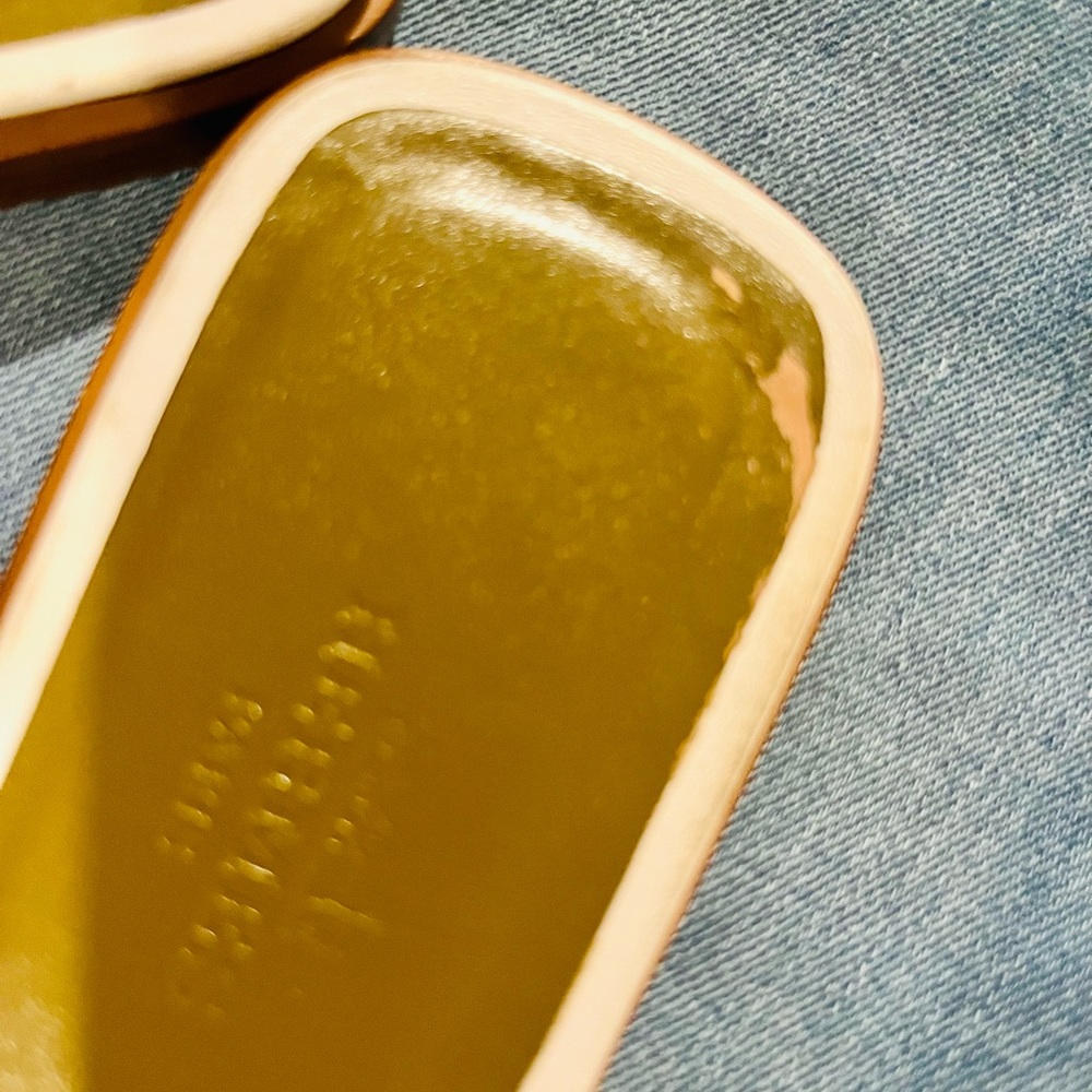 Hermes White and Olive Green Sandals - Picture 11 of 13